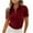 Wine, variant on Rezuofi Womens Polo Shirts Short Sleeve V Neck Summer Collared Shirts Basic Tee Blouses Business Casual Tops