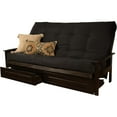 thumbnail image 2 of Wooden Futon Frame Set - Convertible Sofa Bed with Mattress - Espresso Finish, 2 of 6