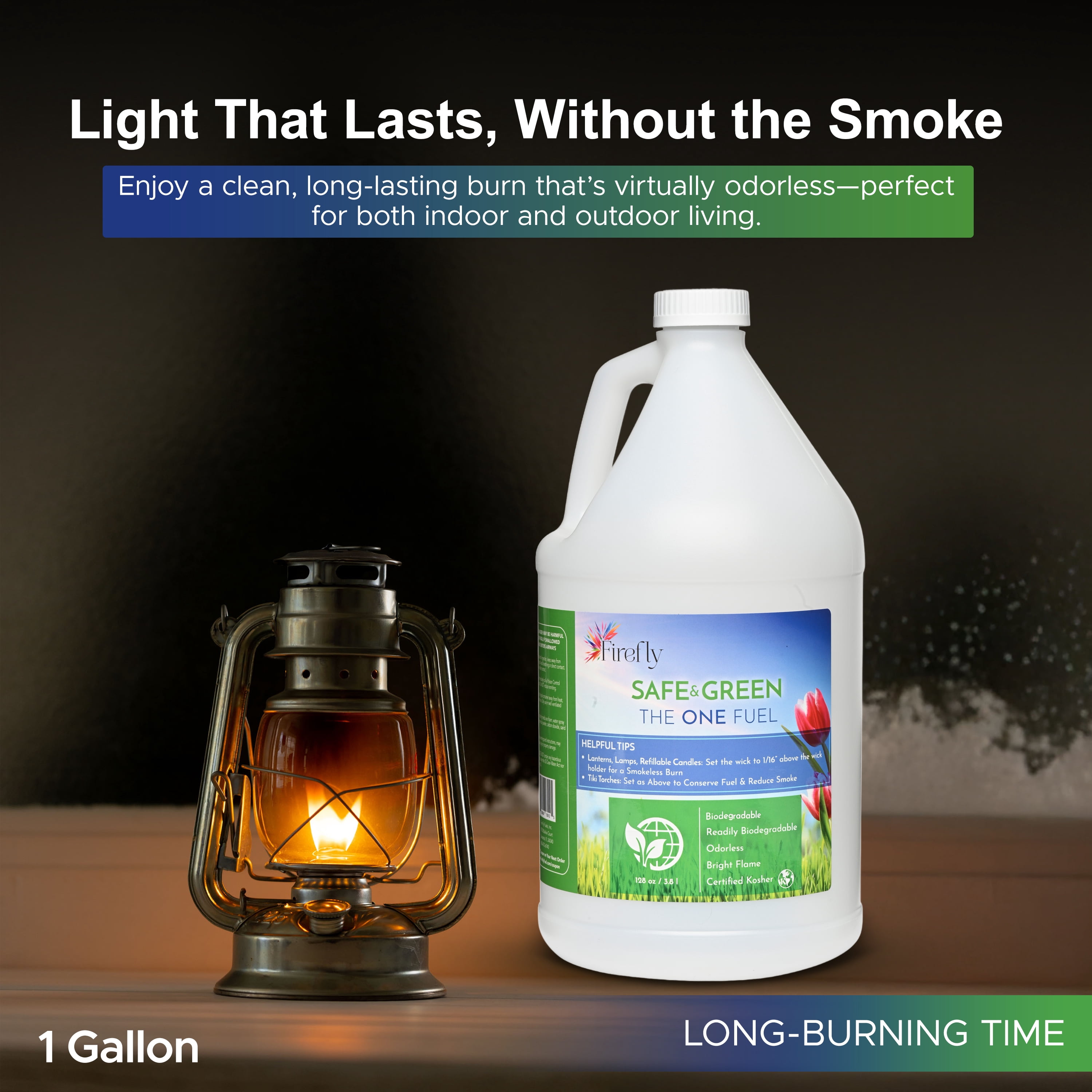 Firefly Fuel Eco-Friendly Lamp Oil - Safe & Green - 1 Gallon