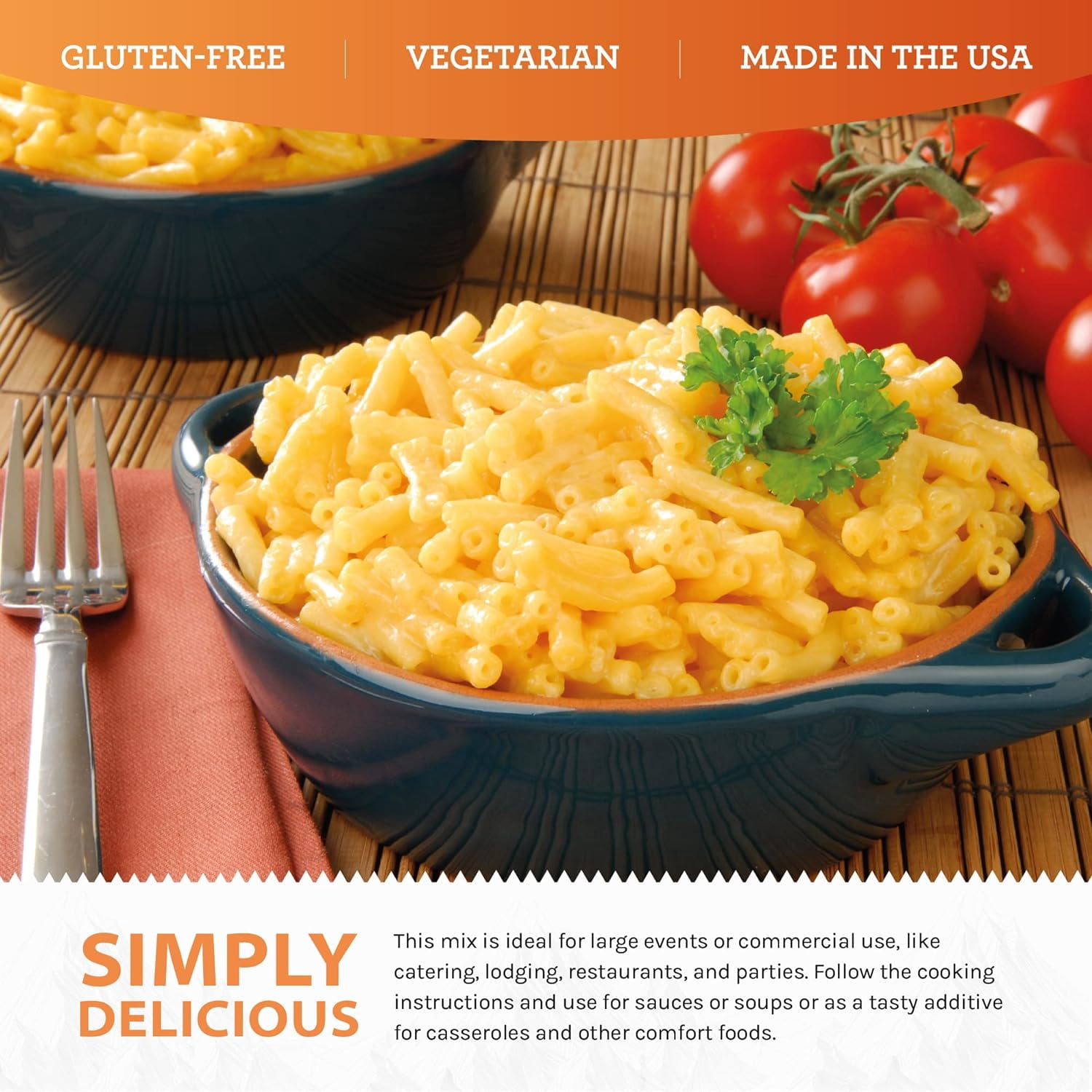 ReadyWise Simple Kitchen Chef Quality The Ultimate Macaroni & Cheese, Great for Events, Meal Prep, or Everyday Use, Vegetarian and Gluten-Free, Pack of 4
