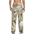 thumbnail image 3 of Uemuo Starfish and Sea Shells Pattern Men's Wide Leg Palazzo Lounge Pants with Pockets Light Weight Loose Comfy Casual Pajama Pants-X-Large, 3 of 9
