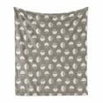 thumbnail image 1 of Geometric Soft Flannel Fleece Throw Blanket, Bold Monochrome Concentric Circles and Zigzags Forming Bigger Circles, Cozy Plush for Indoor and Outdoor Use, 70" x 90", Dimgrey and Coconut, by Ambesonne, 1 of 6