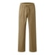 thumbnail image 3 of Pantalones de Lino de los Hombres con Cordón Elástico de Color Sólido Pantalones Sueltos 60% Algodón 40% Lino, Pantalones Casuales para el Verano, 3 of 5