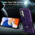 thumbnail image 6 of Feishell for Samsung Galaxy A16 5G Case,Shockproof and Drop Proof Protective Phone Case with Adjustable Multi-Angle Ring Kickstand Military-Grade Protection Armor Rugged Phone Case, Darkpurple, 6 of 9