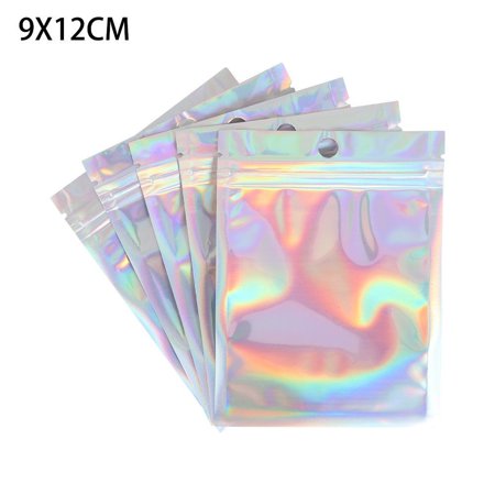20 Pcs Plastic Waterproof Aluminum Foil Self Seal Zipper Reclosable Pouches Storage Packaging Bag 9X12CM