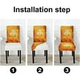 thumbnail image 3 of Dining Chair Covers Happy Thanksgiving Pumpkins Autumn Leaves Dining Chair Covers Set of 4 Removable Washable Farmhouse Dining Chair Covers Spandex Stretch Chair Protector for Kitchen,Hotels, 3 of 6