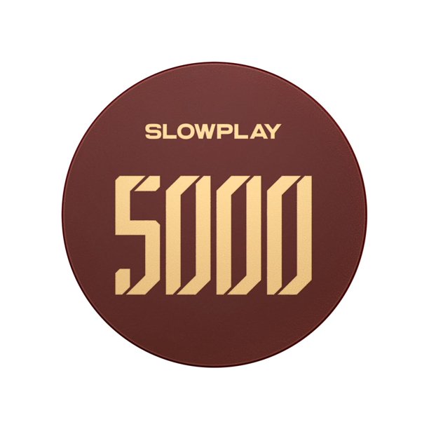 SLOWPLAY Fichas de póquer de cerámica Godel a granel Fichas de póquer de cerámica de 12 gramos de grado casino para Texas Hold'em Fichas profesionales de 43 mm Paquete de 50 con denominación de 5000
