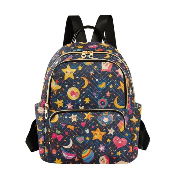 FORMRS Mini Backpack Purse for Women Travel Daypack Casual Shoulder Bag, Small Space Pattern