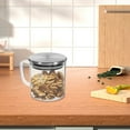 thumbnail image 2 of Glass Jar Grain Cereal Container Stainless Steel Storage Container with Handle for Storing Beans Spice, 2 of 6