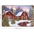 thumbnail image 2 of Chic Shabby Tin Sign, Country Style, Rustic Farmhouse Sign, Red Cabin Poster For Bedroom Living Room Bathroom Kitchen Man Cave Wall Decor, Garage Sign, Yard Sign 12x8 inches, 2 of 8