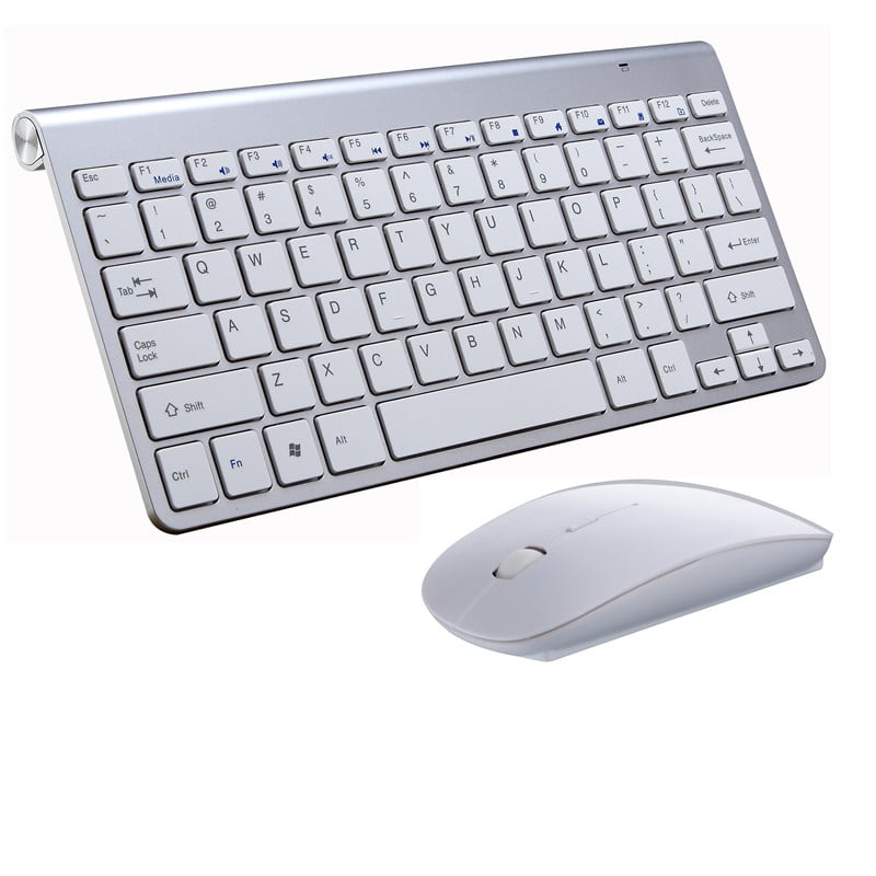 Cover Combo For Desktop PC Mini Thin 2.4G Wireless Keyboard and Optical Mouse 