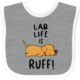 thumbnail image 3 of Inktastic Lab Life is Ruff Yellow Lab Boys or Girls Baby Bib, 3 of 4