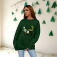 thumbnail image 2 of Santa Christmas Sweatshirts for Women 2025 Xmas Holiday Party Long Sleeve Pullover Dark GreenXL, 2 of 4