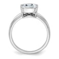 thumbnail image 2 of 14k White Gold Solitaire 2.12ct. Ascher Bezel Moissanite Engagement Ring Size 6, 2 of 7