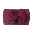 thumbnail image 2 of XEGLSBU Baby Girl Bows and Headbands Organic Kids Girls Baby Solid Headband Hair Band Bow Accessories Headwears 1PC Hair Bows for Girls 4-6 Maroon One Size, 2 of 2