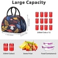 thumbnail image 5 of Insulated Lunch Bag Women Reusable Cute Tote Lunch Box for Adult Men Leakproof Cooler Lunch Bags for Office Lunch (Mushroom ), 5 of 7