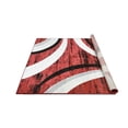 thumbnail image 6 of HR Abstract Rugs Luxury Livingroom Carpet Modern Contemporary 5x7 red Area Rug Ultra-Soft, Shed Free Stain Resistant Swirls Red/Silver/Gray/White 5' x 7', 6 of 6