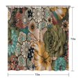 thumbnail image 5 of Bright Spring Bloom Bathroom Curtain 72x72, Colorful Floral and Garden Print on Fast-Dry Polyester with Hooks, 5 of 5