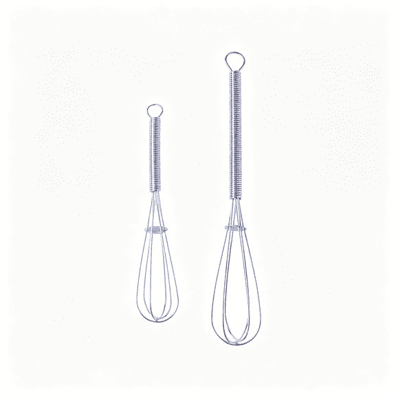 ACDANC Mini Whisks Set of 2, Tiny Whisk for Whisking, Beating, Mixing Sauces Mini Whisk