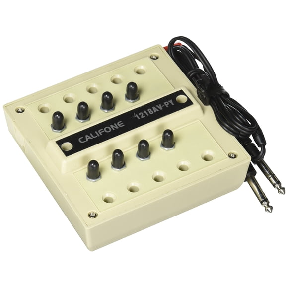 Jackbox Califone 1218AVPY monoaural de 8 posiciones con control de volumen
