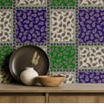 thumbnail image 2 of S4sassy Removable Square Tile Waterproof Wall Wrap, Textured Finish Paisley Block Print Wallcover, Blue Contact Paper for Backsplash, Kitchen, Self Adhesive Vinyl Wallpaper Roll - Blue-25"x240" inch, 2 of 8