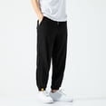 thumbnail image 7 of FRSASU Men's Jogger Pants, 5XL Casual Relaxed Fit, Lightweight Plus Size French Terry (Available in Big & Tall) Black, 7 of 7