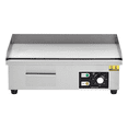 thumbnail image 1 of 21 Inch Commercial Electric Griddle, 122-572℉, 1600W Stainless Steel Flat Top Grill, Countertop BBQ Teppanyaki Grill with 2 Shovels, 2 Brushes for Home, Restaurant, 1 of 7