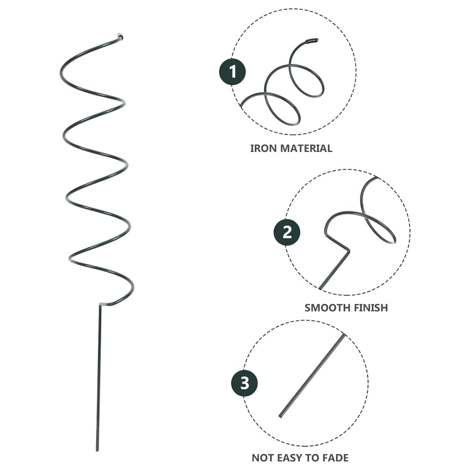 Tomato Twist Stake,Spiral Tomato Stakes,Twisted Tomato Stakes, Plant Supports Spiral Tomato Cages,Spiral Plant Support for Potted Plants Tomato Rose Vine