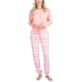 thumbnail image 5 of Muk Luks Lounge Loyalist Sweatshirt and Jogger Set, Peach Fairisle, XL, 5 of 7