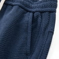 thumbnail image 6 of Miluxas Men's knitted and plush long pants, twill loose straight tube versatile casual pants with plush insulation, solid color men's long pants Navy, 6 of 9