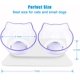 thumbnail image 2 of Juego de cuencos elevados para comida para gatos, cuencos para gatos elevados inclinados a 15°, plato antivómitos para gatos, cuencos para mascotas con soporte para gatos de interior y cuenco doble pequeño Sailing  Electrónica, 2 of 5