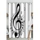 thumbnail image 1 of ABPHQTO Tema musical Cortina de ventana Cortina de cocina Panel de cortinas de ventana 130x210 cm (One Piece), 1 of 1