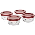 thumbnail image 1 of Anchor Hocking Récipients Classiques de Stockage de Nourriture en Verre avec Couvercles, 1 of 3