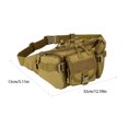 thumbnail image 4 of Yuarrent Riñonera con hebilla, cremallera multifuncional, impermeable, camuflaje, para hombre, riñonera, deporte, Camping, escalada al aire libre Mochilas de mochilero Marrón Yuarrent OD022570-02, 4 of 6