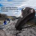 thumbnail image 4 of Odoland Bike Seat Cover Bike Gel Seat Cover, Exercise Bicycle Saddle Cover Cushion for Men/Women, Great for Indoor Cycling Class and Stationary Bikes Indoor Cycling (size 11" x 6") Road Mountain Bikes, 4 of 7