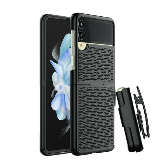 Case Belt Clip for Samsung Galaxy Z Flip4 - Holster Swivel Cover Kickstand Armor Combo for Galaxy Z Flip4
