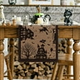 thumbnail image 5 of BinKFF Halloween Fun Table Runners Haunted House Witches Cat Pumpkins Non-Slip Rectangle Party Table Decorations Dresser Scarf for Kitchen ,Home ,Dining Table ,Outdoor,13X48 Inches Long, 5 of 8