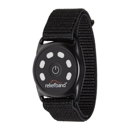 Reliefband Sport Black Anti-Nausea Waterproof Wristband, USB Rechargeable