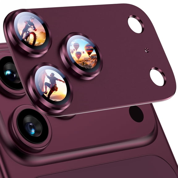 Decase Camera Lens Protector for iPhone 18 Pro, Sapphire Glass Metal Frame Camera Cover, HD AR Anti-Reflection Lens Protector,Winered