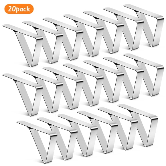 Pinces à Nappe, Pinces à Nappe en Acier Inoxydable Idéales pour Maison, Cuisine, Restaurant, Mariage, Pique-Nique, Patio et Fête (Lot de 20)