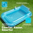 thumbnail image 4 of SLOOSH  Inflatable Tanning Pool Lounger Float, 85" x 57" Extra Large Suntan Sun Tan tub for Adults, Tanning chair, Bed Blow up, Raft Lounge Floatie, XL-Blue, 4 of 10