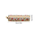 thumbnail image 3 of Small Floral Makeup Bag Slim Pouch, Aesthetic Small Floral Pencil Pouch with Beige Lace Trim Decor, Travel Makeup Brush Case Cosmetic Zipper Pouch (Light Blue, 2''x7''), 3 of 6