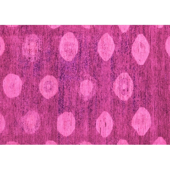 Ahgly Company Indoor Rectangle Abstract Pink Modern Area Rugs, 7' x 10'