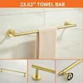 thumbnail image 4 of Minimalist design for bathroom, five piece set of hardware pendant Set SUS304 material, sturdy and durable Brushed Gold, 4 of 11