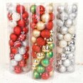 thumbnail image 1 of Adornos Navideños En Caja de 2,36 Pulgadas de Plástico Pintado, 50 Piezas, Bolas de Navidad con Forma de Bola, Juego de Adornos para Árbol de Navidad, 1 of 6