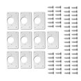 thumbnail image 2 of 10 Uds. Placa de ReparacióN de Bisagras para Armarios, Muebles, Cajones, Paneles de Puerta de Acero Inoxidable, Base de Mesa, Bisagra, Tablero de ReparacióN de Tazas, 2 of 10
