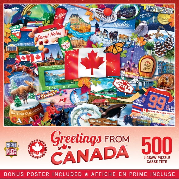 Masterpieces Puzzle Company Greetings From Canada - 550 Piece Jigsaw Puzzle