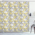 thumbnail image 1 of Ambesonne Luau Shower Curtain, Hawaii Vegetation Vintage, 69"Wx70"L, Pale Yellow Pale Grey, 1 of 3