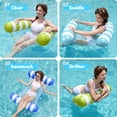 thumbnail image 2 of Flotadores tipo hamaca para piscina, tipo Sloosh Strip, 4 paquetes para adultos, 2 of 8
