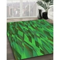 thumbnail image 3 of Ahgly Tapis Rectangulaire Lavable en Machine Intérieur Transitionnel Vert Néon, 2 Pieds x 5 Pieds, 3 of 7